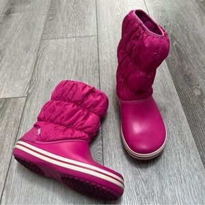 CROCS WINTER PUFF BOOT PULL ON PINK 8